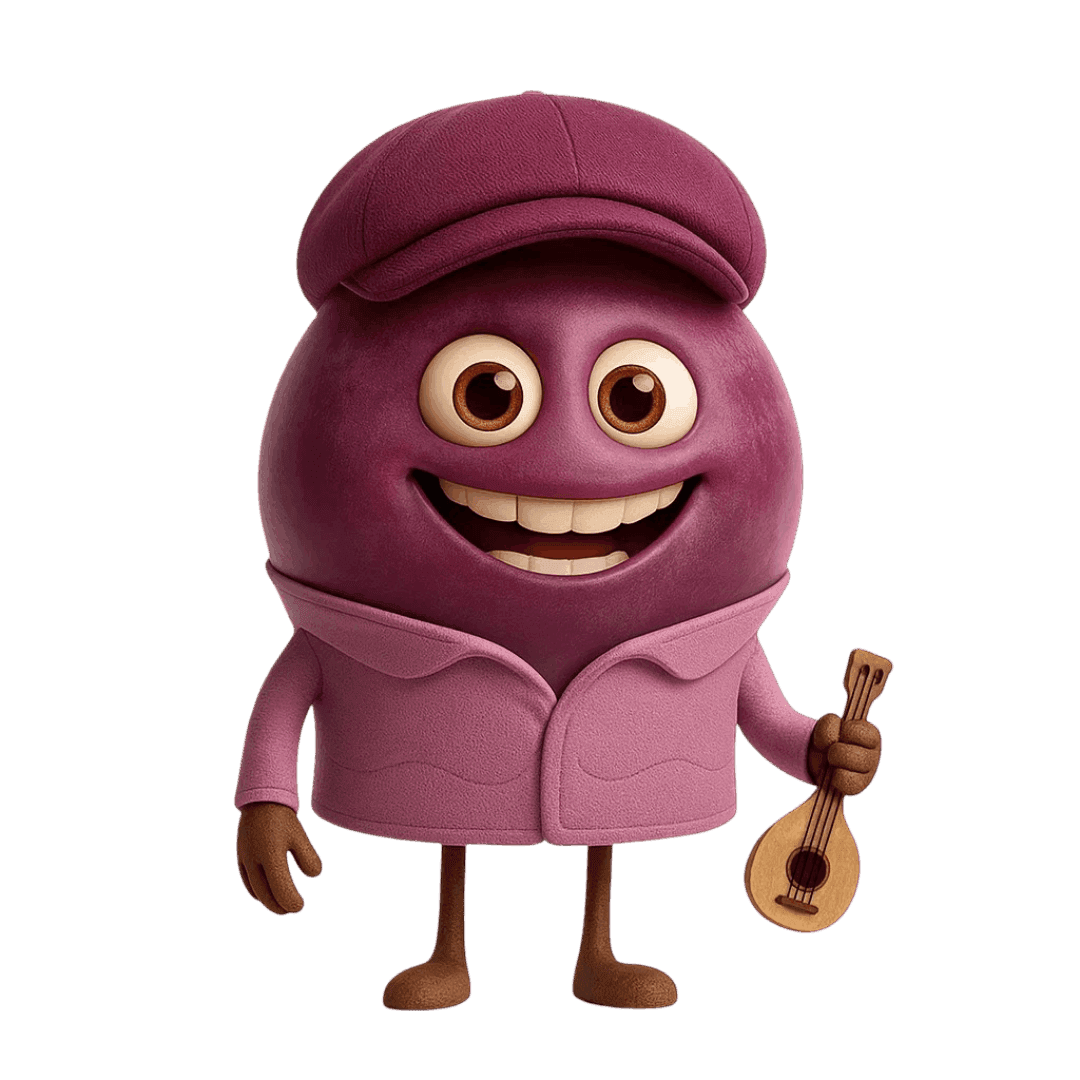 Corvina grape berry illustration for wine education.