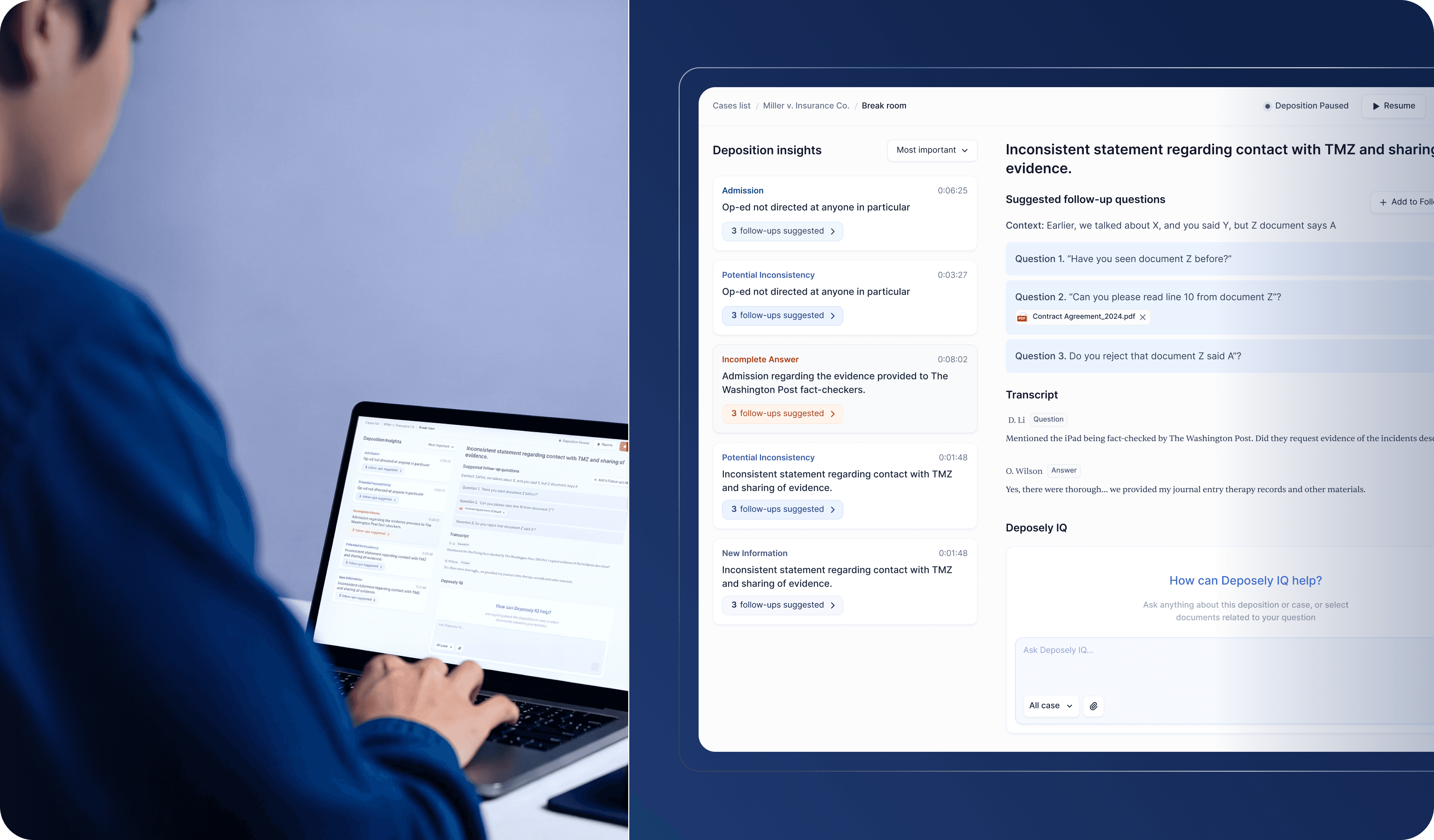 A person is working on a laptop, with a close-up of a digital interface displayed on the screen.