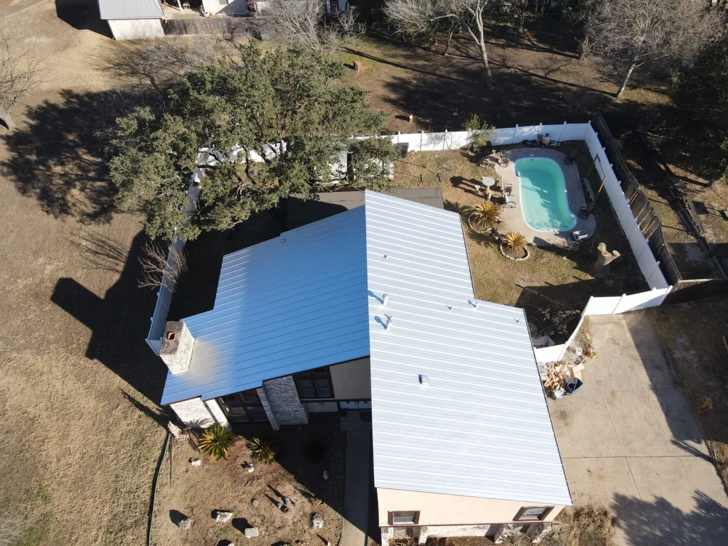 Completed: Metal Roof Replacement With an Offset Gable in Schertz.