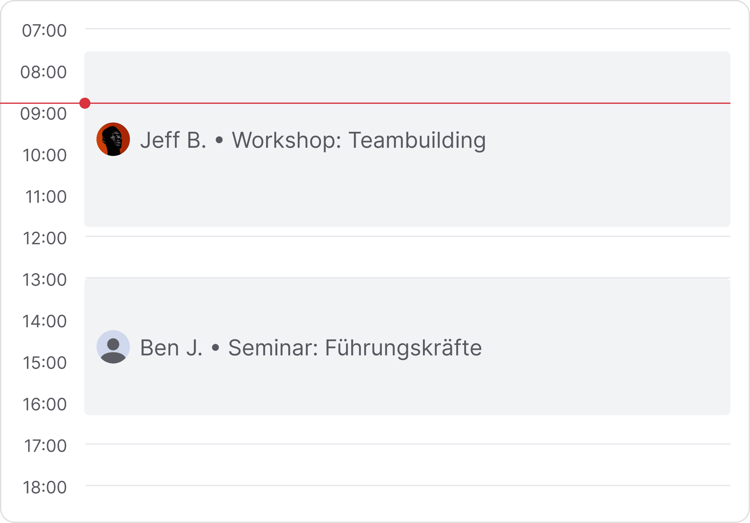 Belegungskalender eines Meetingraums