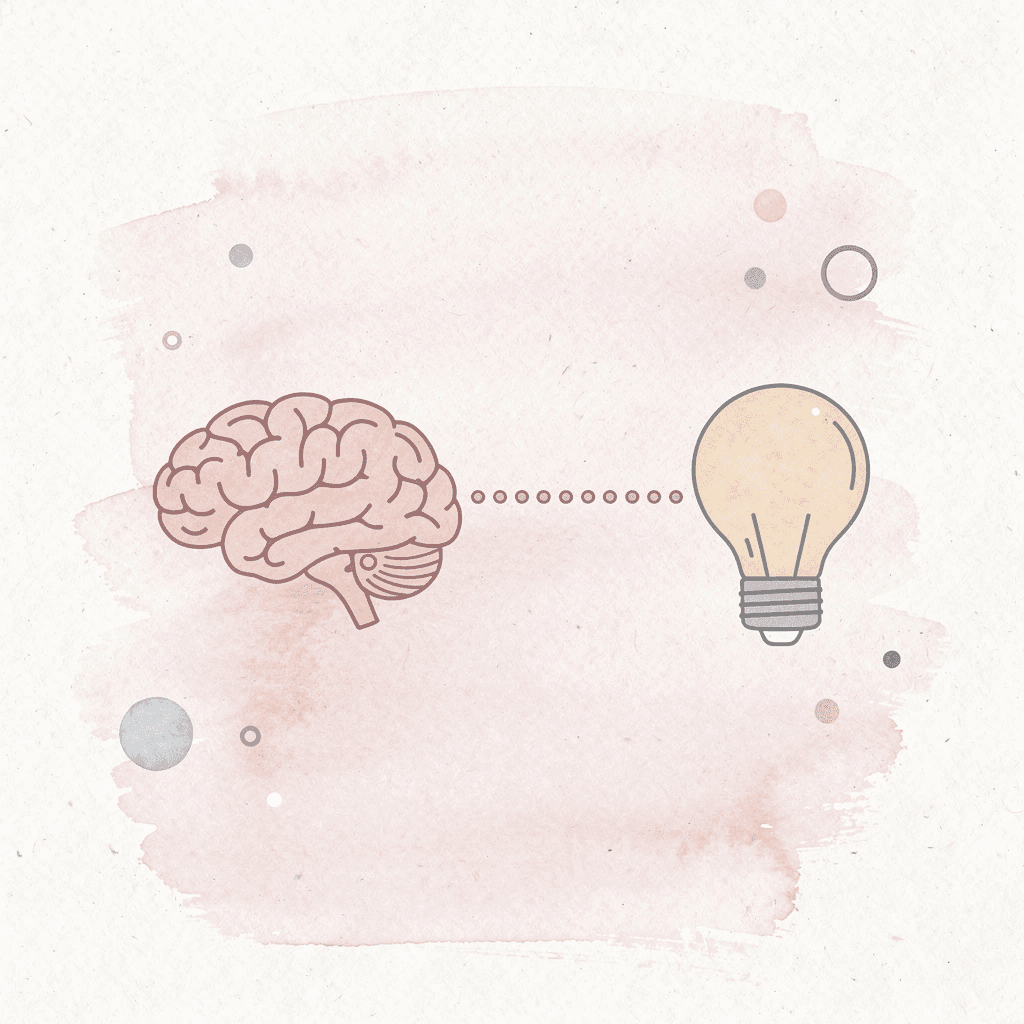 Eye and speech bubble icons connected by a dotted line showing the gap between recognition and production