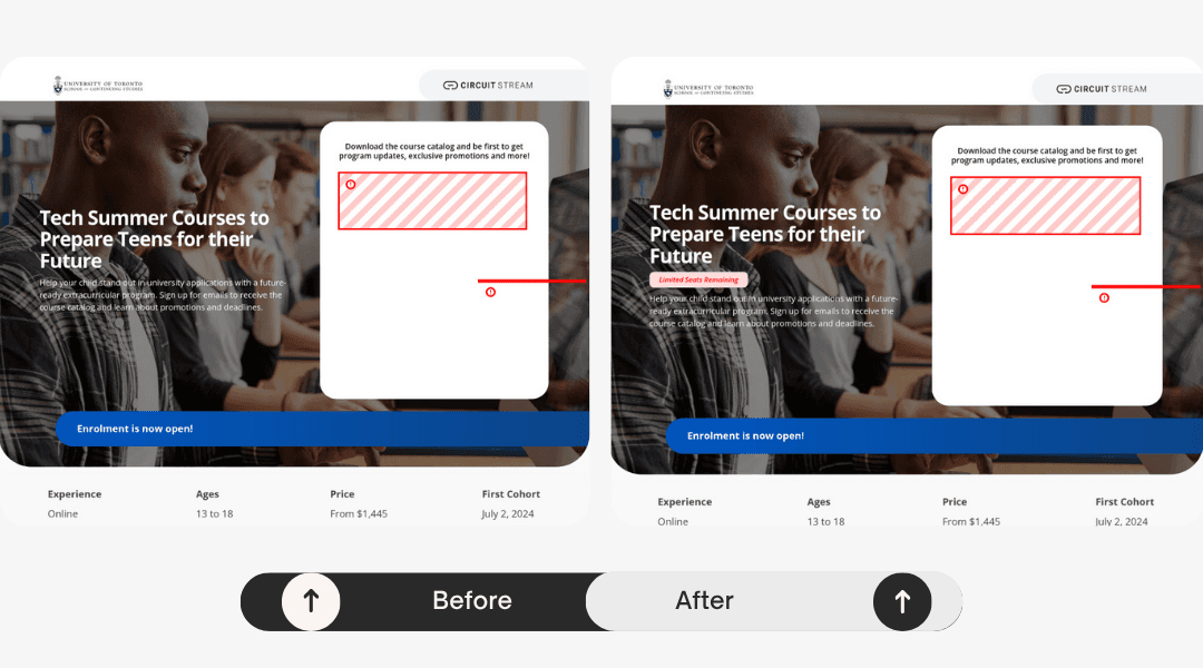 Image Showing Hero Callout A/B Test