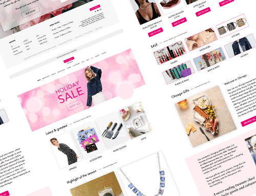 online shopping store web design sample