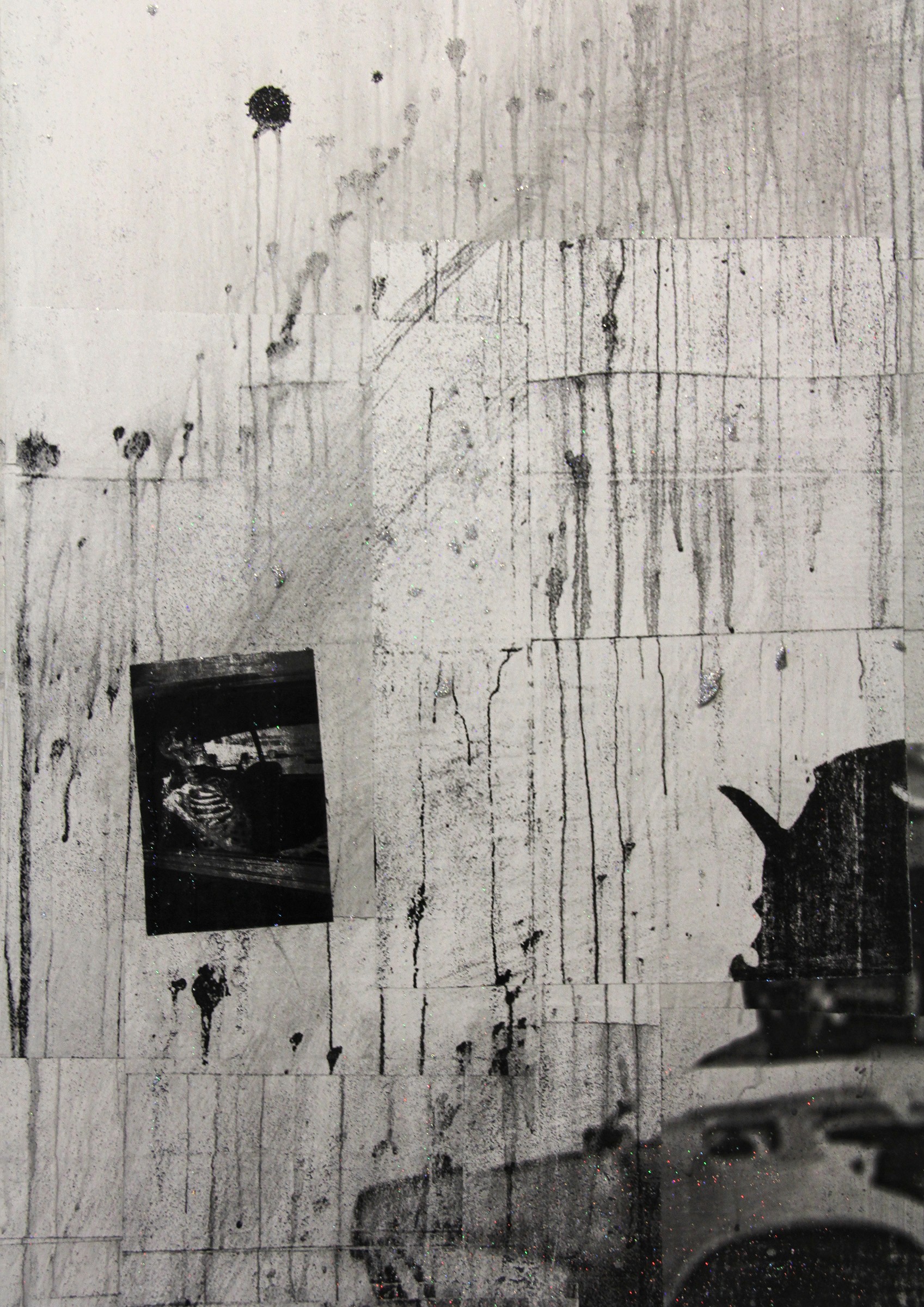 Nicholas Cheveldave artwork collage on canvas