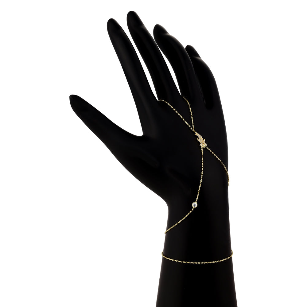 Assos Pırlanta 14 Ayar Altın Şahmeran Bileklik Zarif Tasarım Modeli