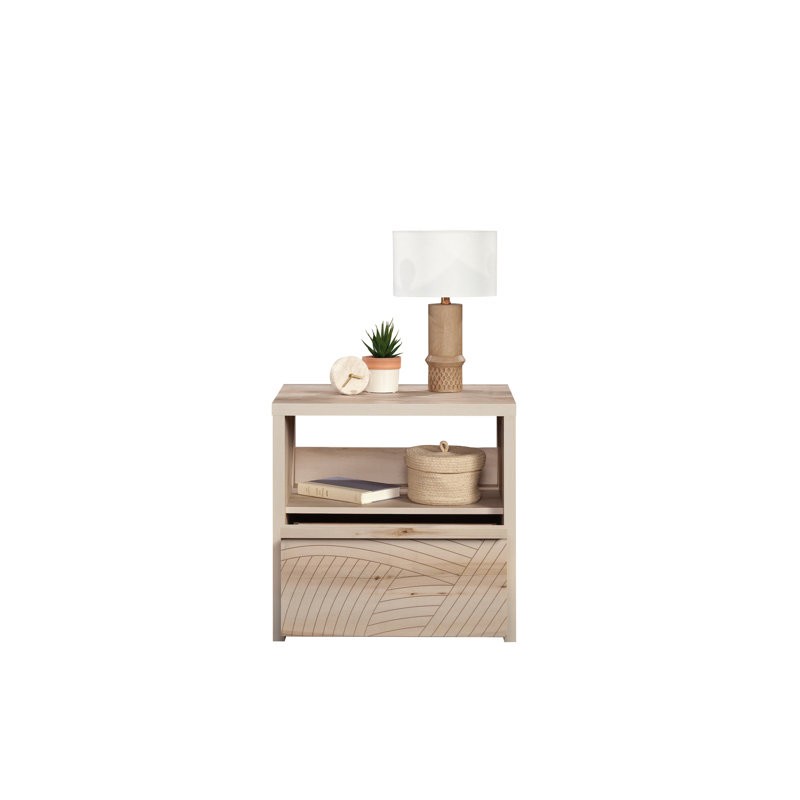 Elegant posner nightstand with ample storage space and a timeless design.