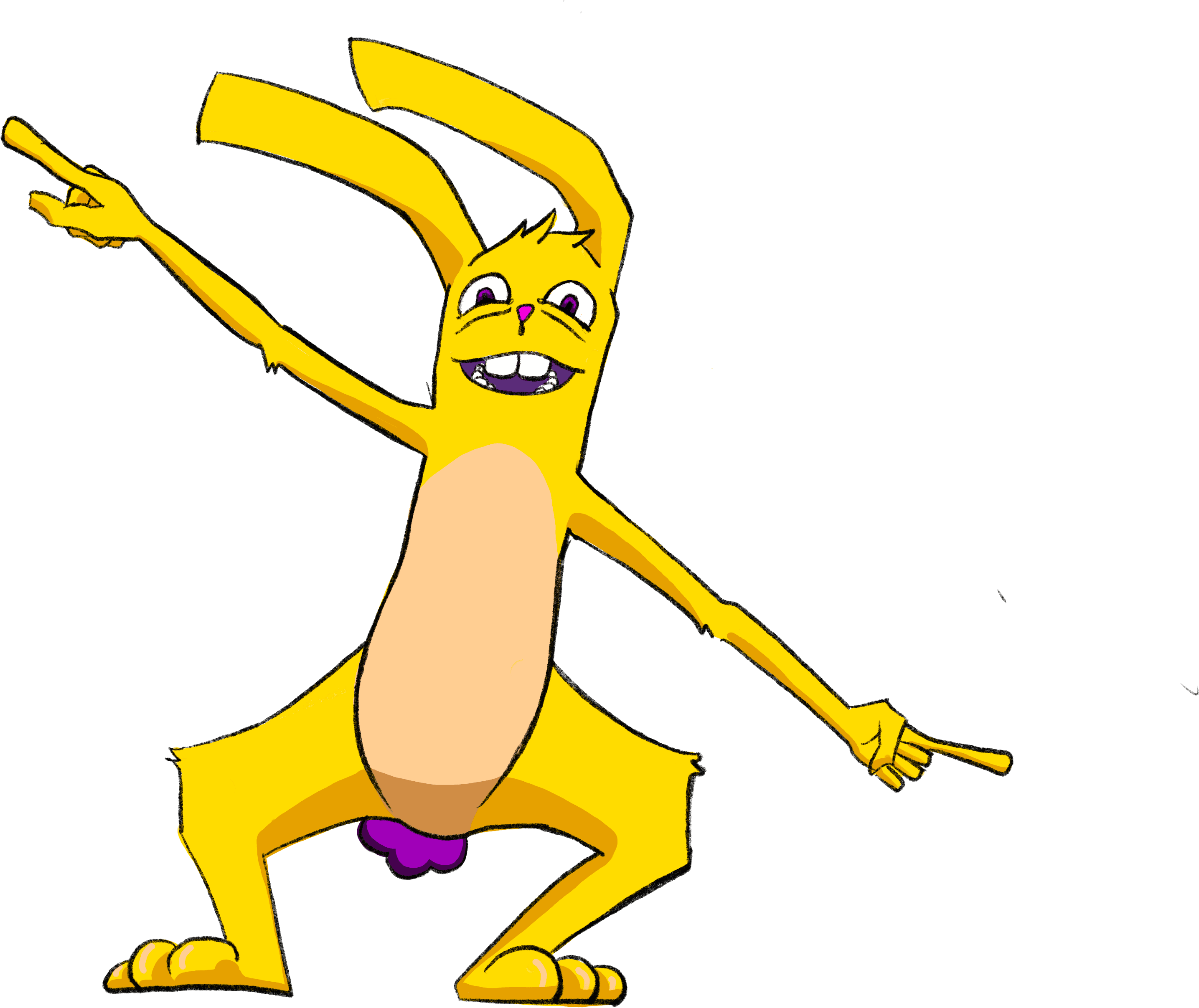 Giuglio, il coniglio giallo, mascotte di Mate Hub