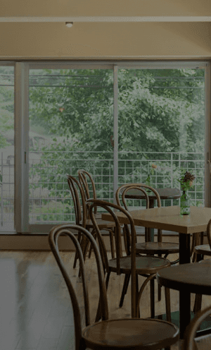 The room for rent with a beautiful view of the park from the window