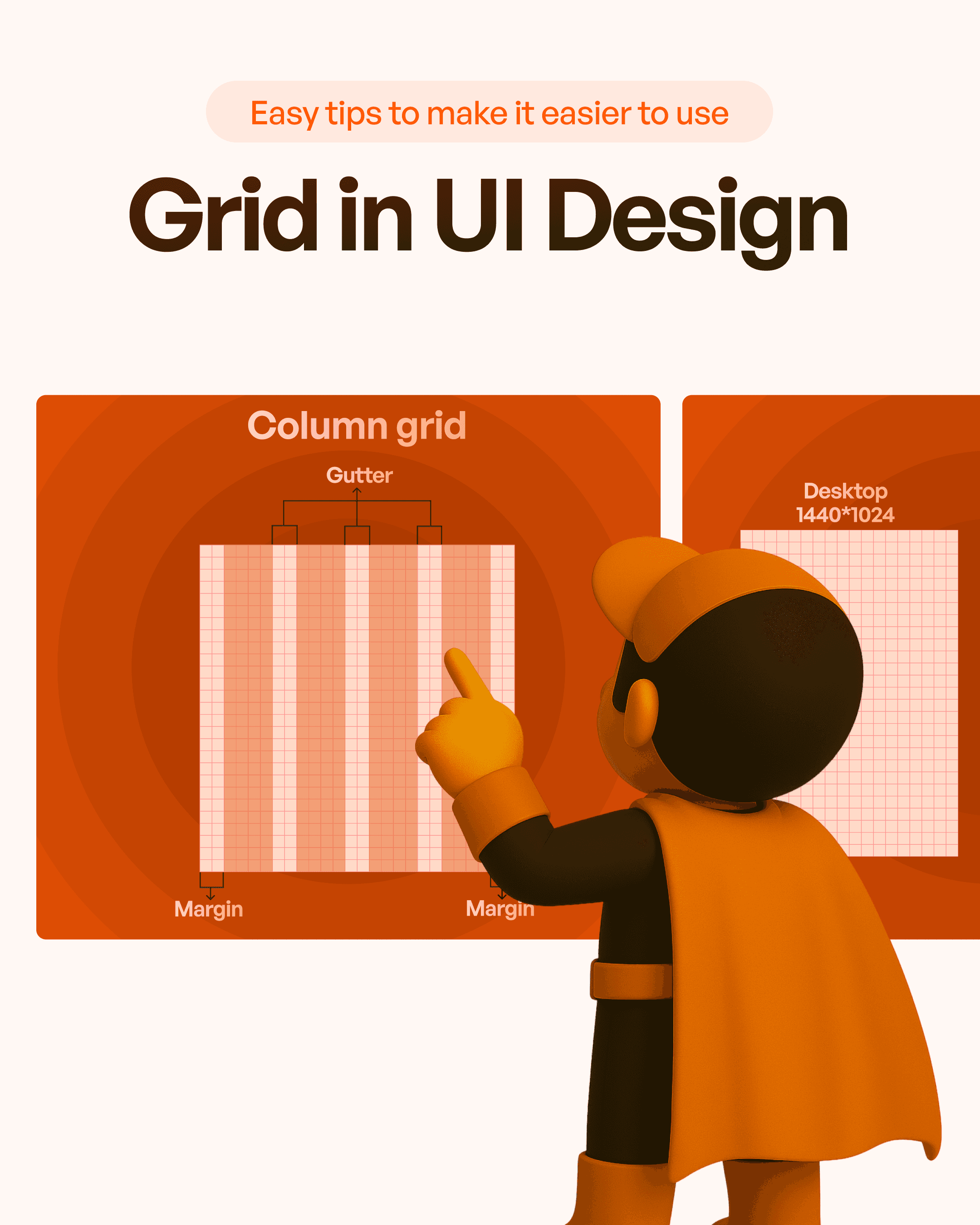 Upslide Mascot reading understanding grid