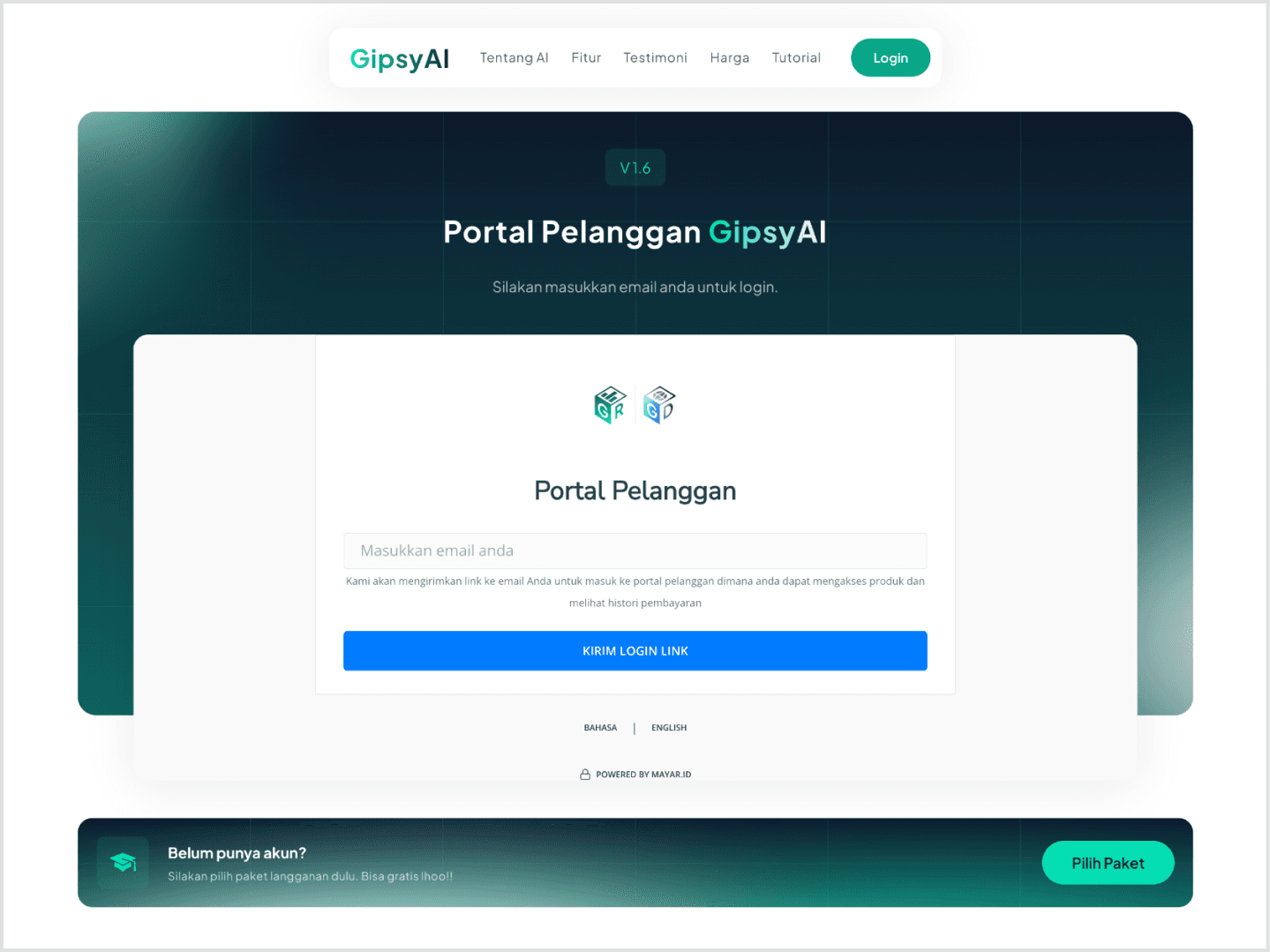 Langkah Pertama Penggunaan GipsyAI