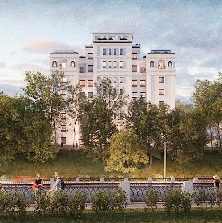 Фото жилого комплекса «Берег Яузы» – проект апарт-комплекса на набережной Яузы в непосредственной близости от станции метро «Преображенская Площадь»