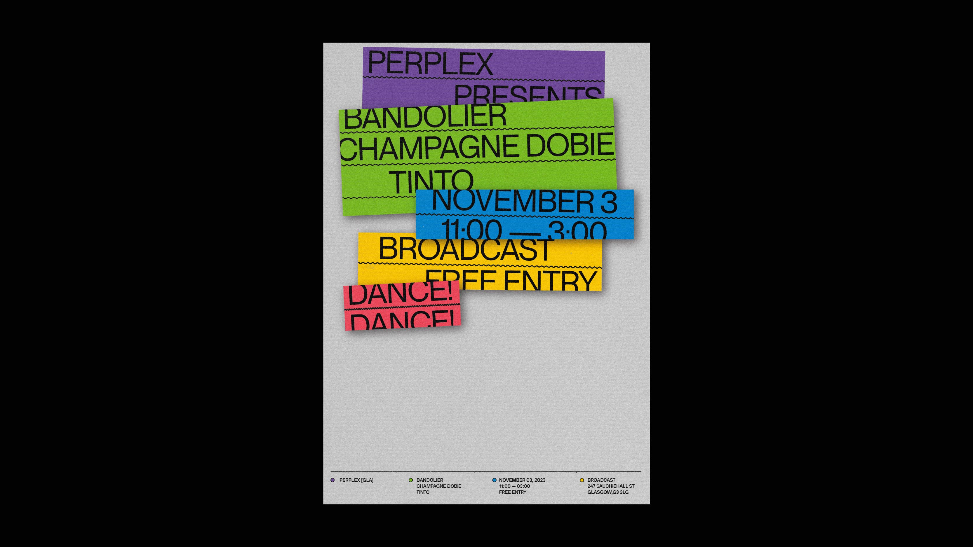 Print Design - Modern, colourful poster design for a club night featuring 3 DJ's