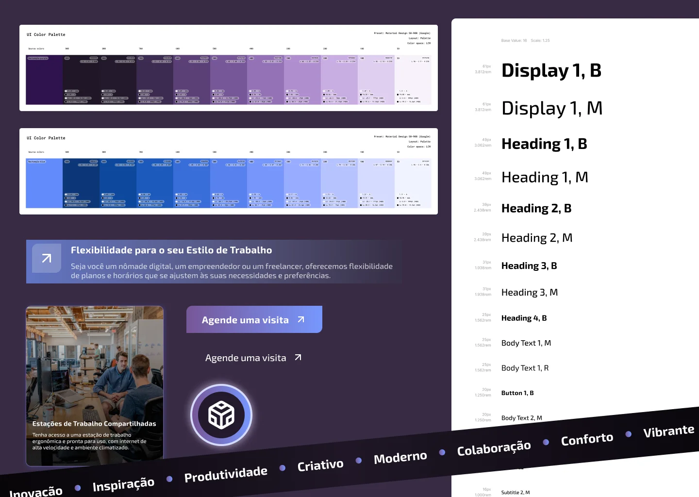 imagem mostrando componentes e design system do projeto