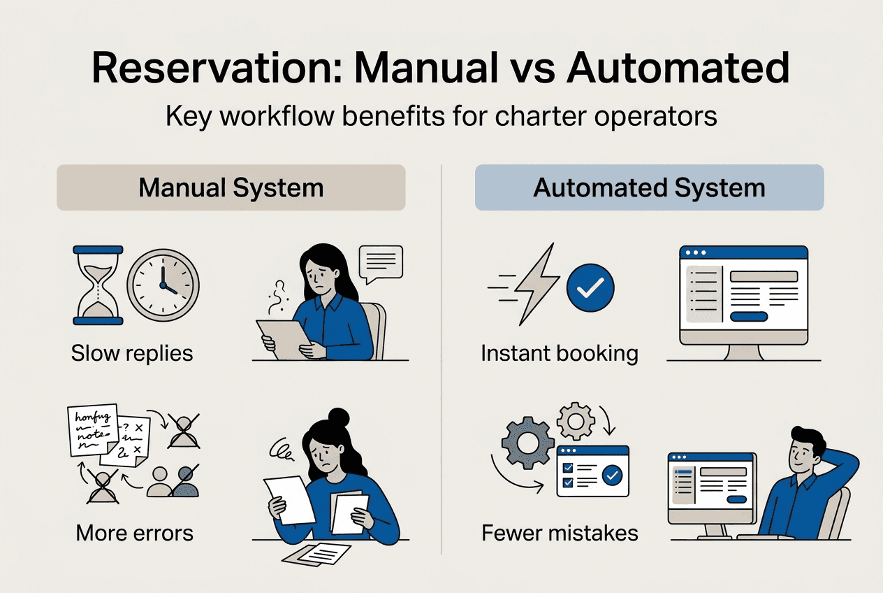 Infographic manual versus automated bookings