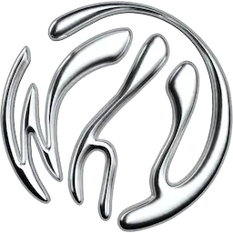 Fluid silver 3D CGI shapes, an abstract design for Mixed Reality visuals.