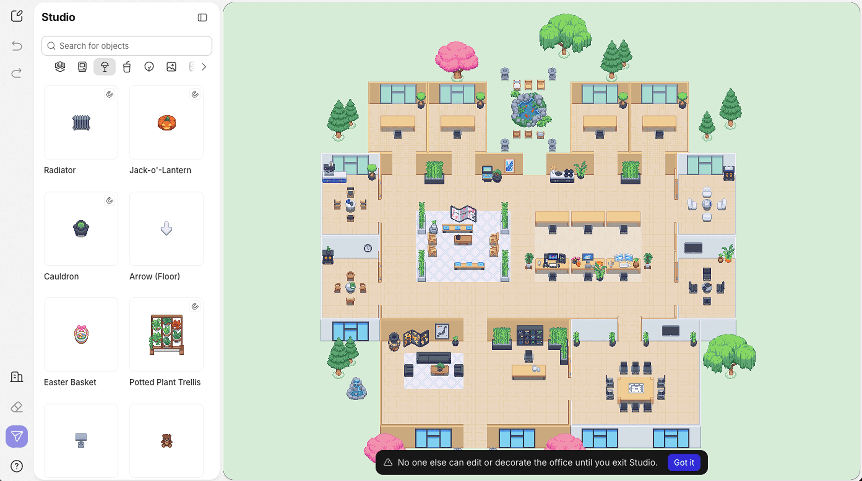 A screenshot of Gather Sutio, the advanced office editor