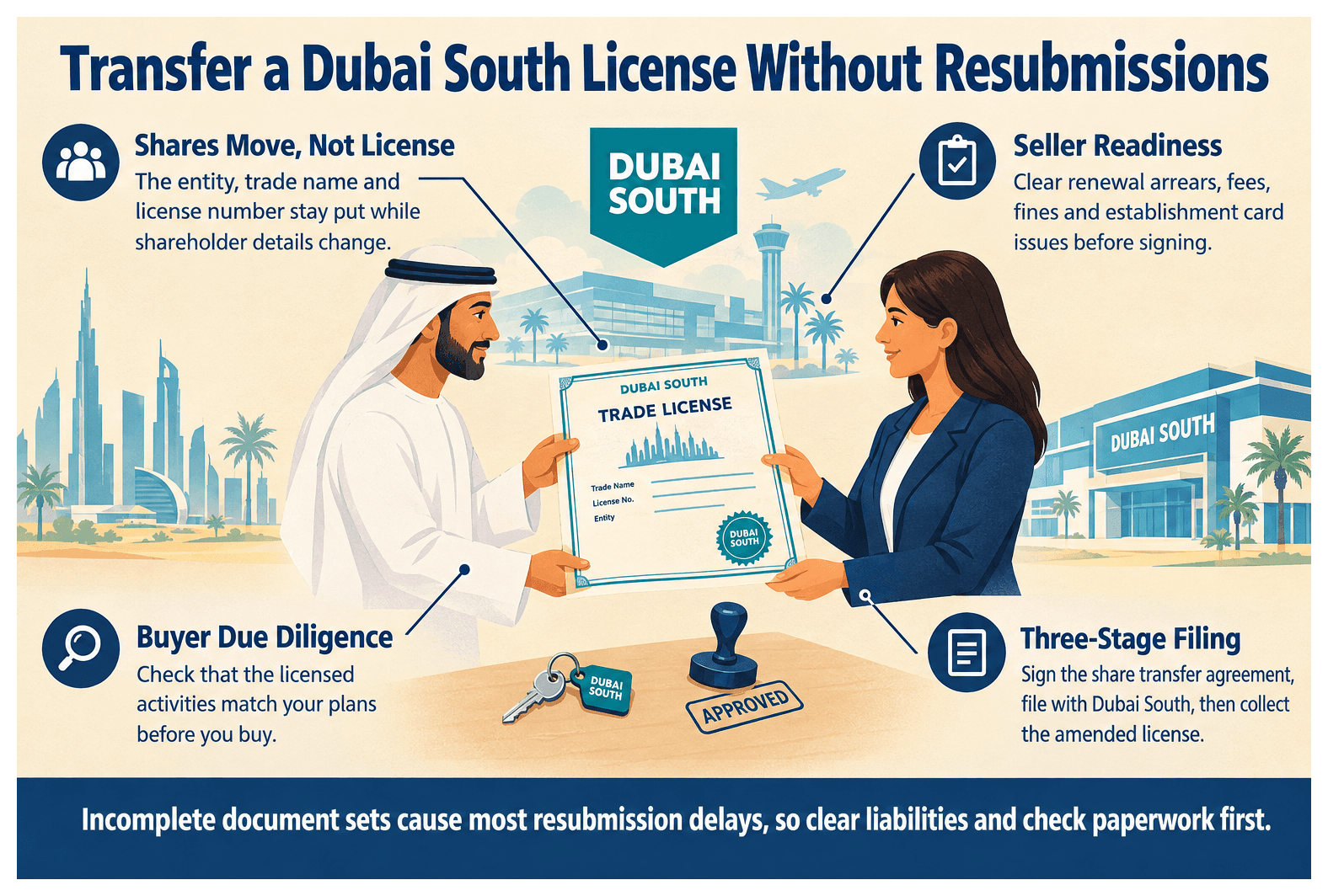 Infographic: How to Transfer a Dubai South License to a New Owner