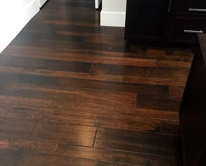 different wood floors in house