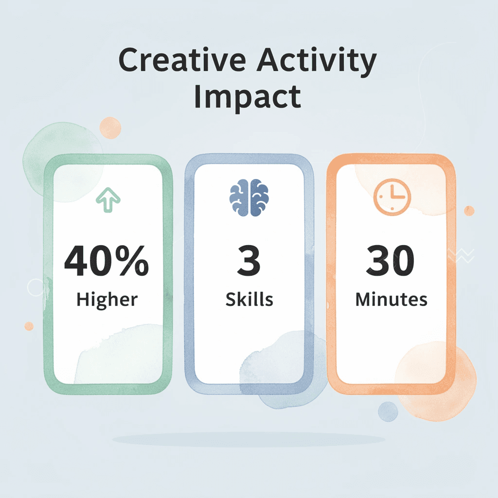 Statistics showing the impact of creative activities on children
