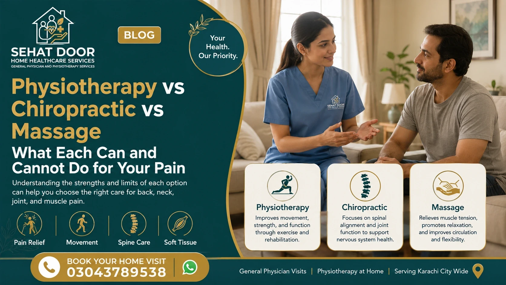 Physiotherapy vs Chiropractic vs Massage