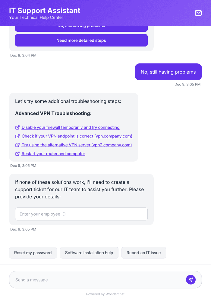 Internal IT Support AI Agent Template