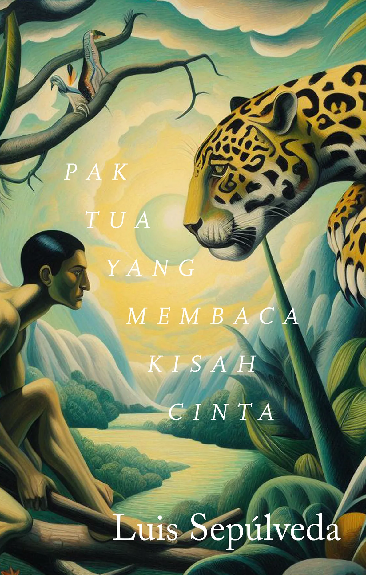 Cover book pak tua yang membaca kisah cinta