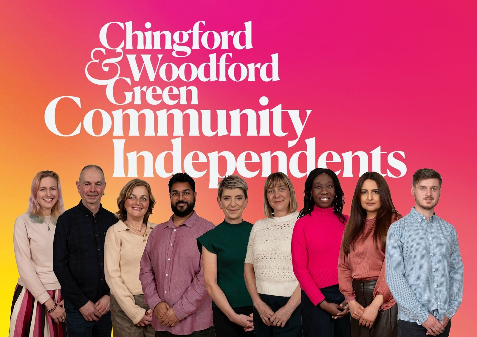 Group photo of Chingford and Woodford Green Community Independents Candidates