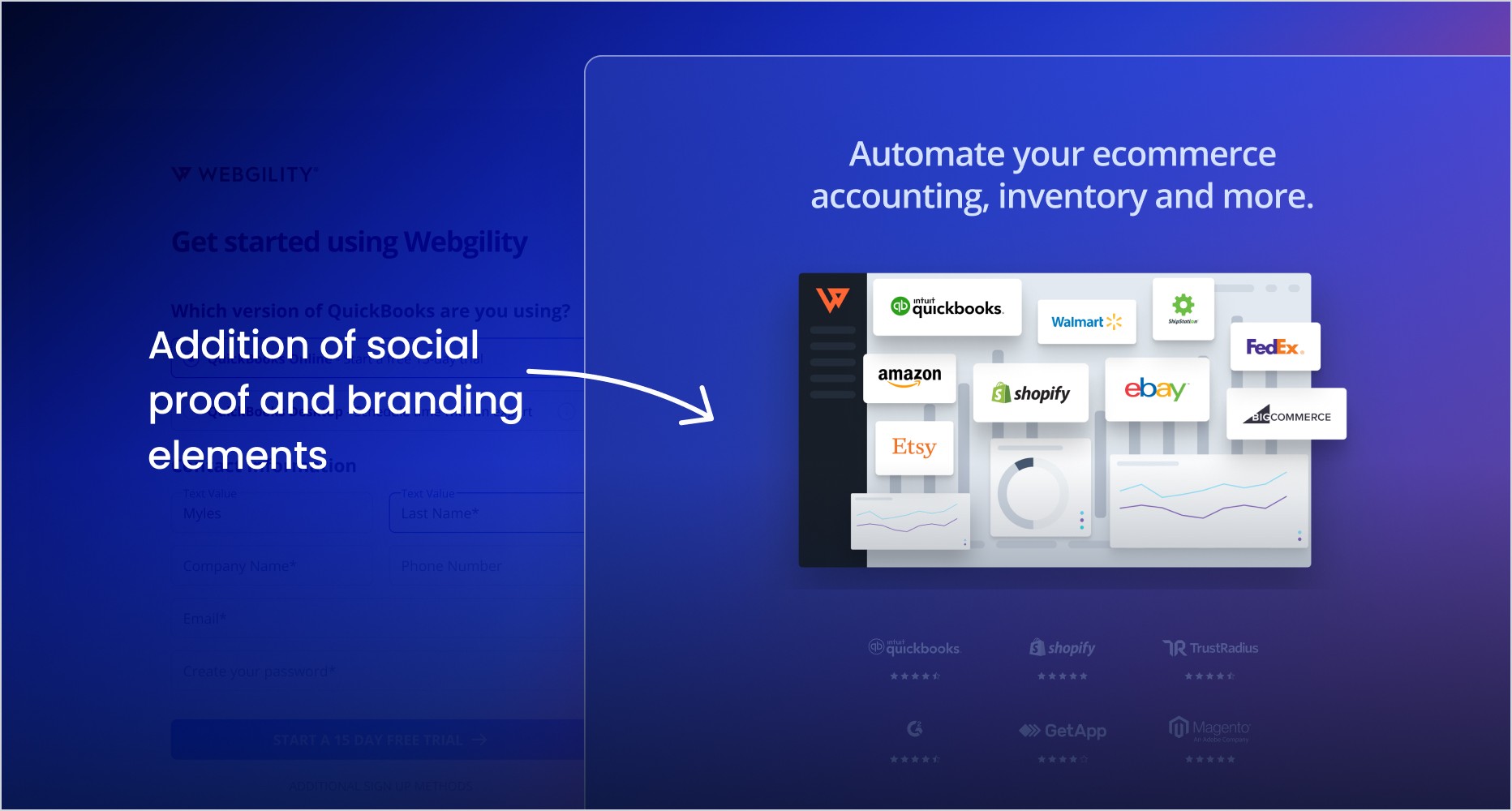 Social and branding ui rendering