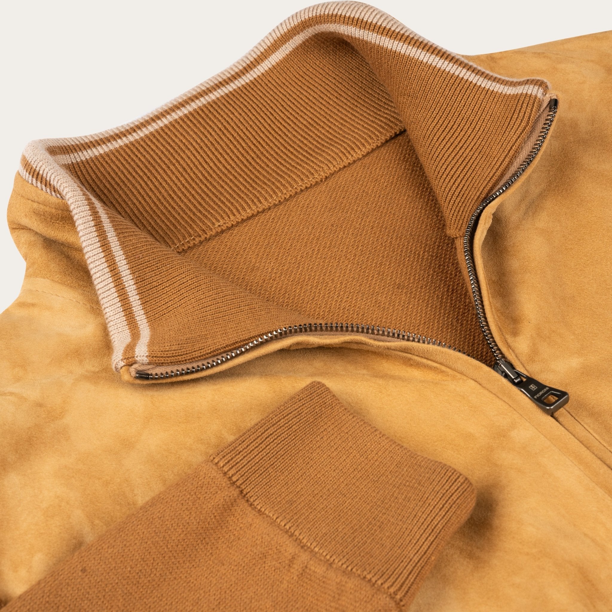 Knit and suede speedster bomber jacket - Mandelli UK