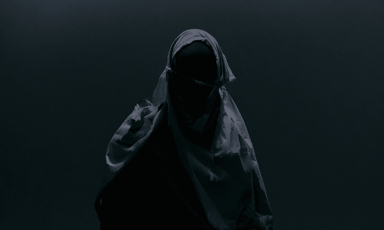 Abstract geometric pattern with sharp angles and shadows