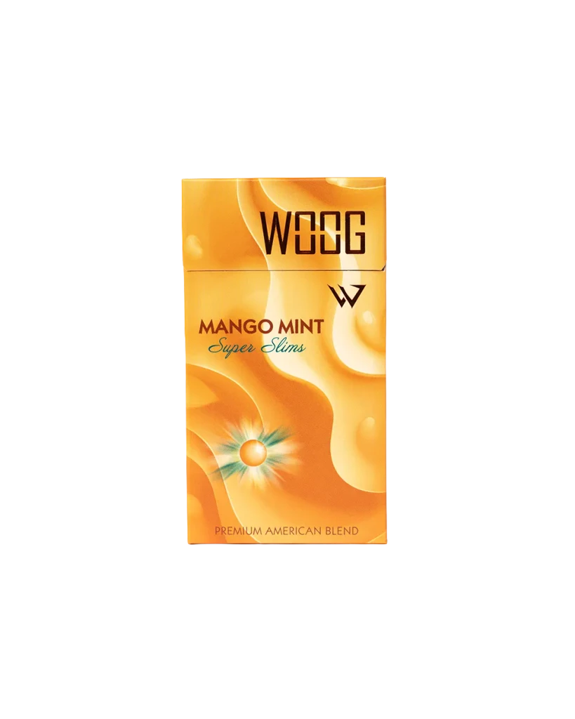 Woog Mango Mint cigarette pack.