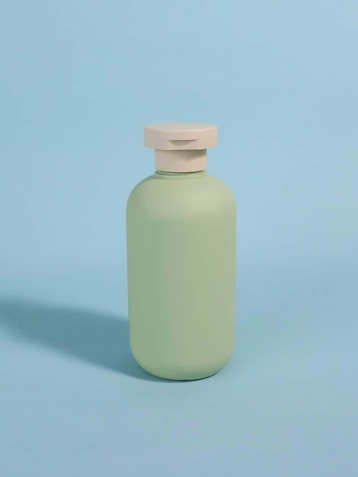 blue lotion bottle
