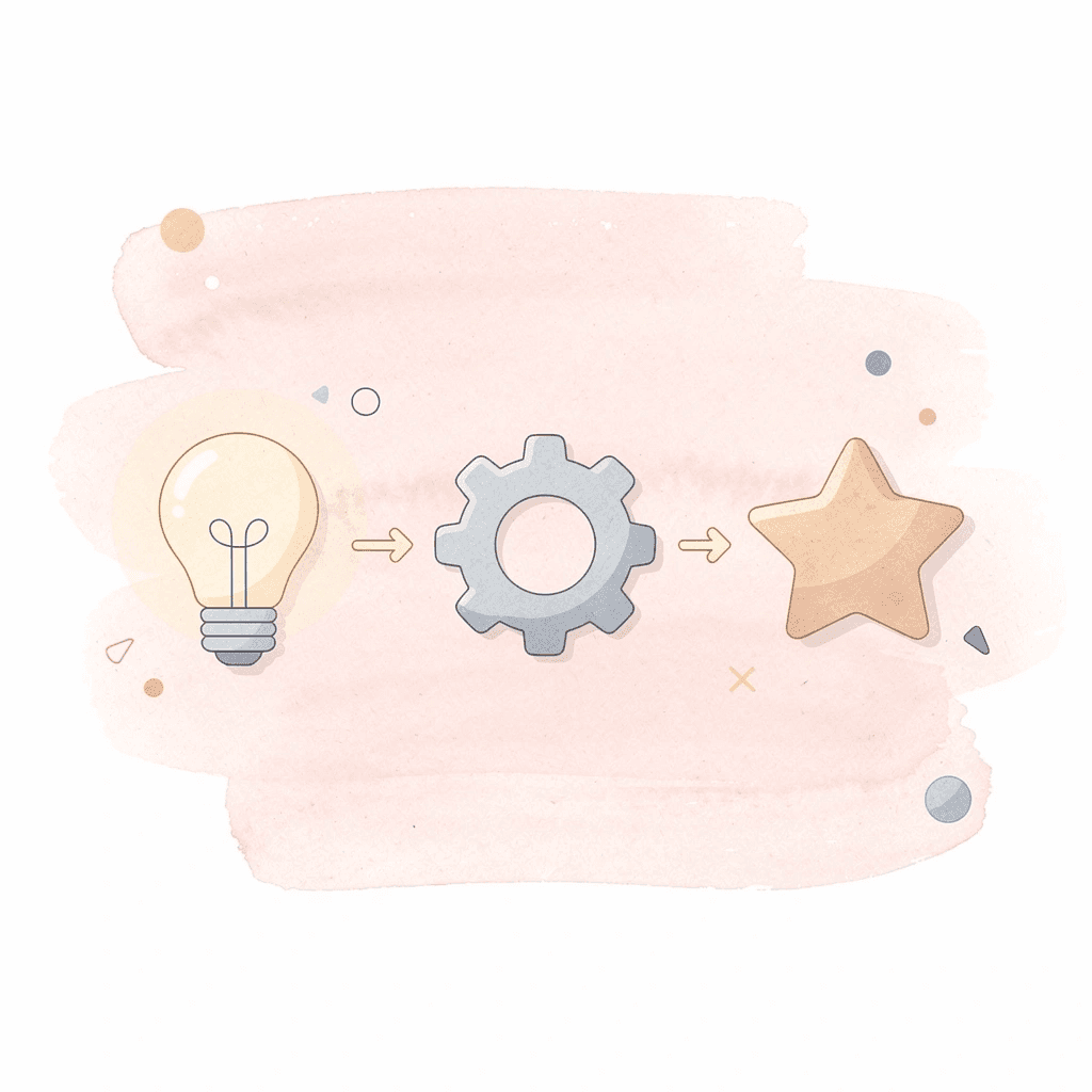 Three connected icons showing an app to practice conversation flow