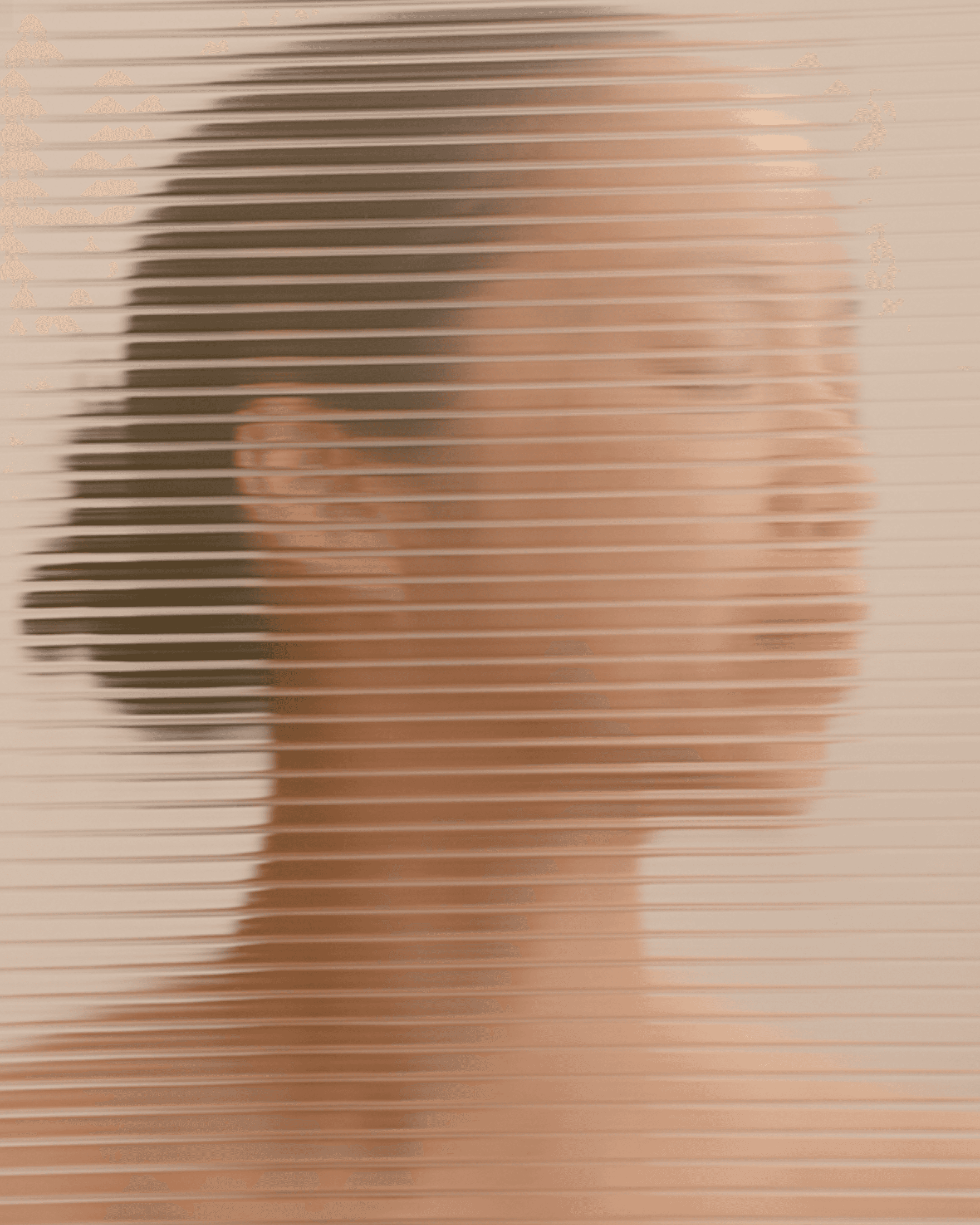 woman behind glass