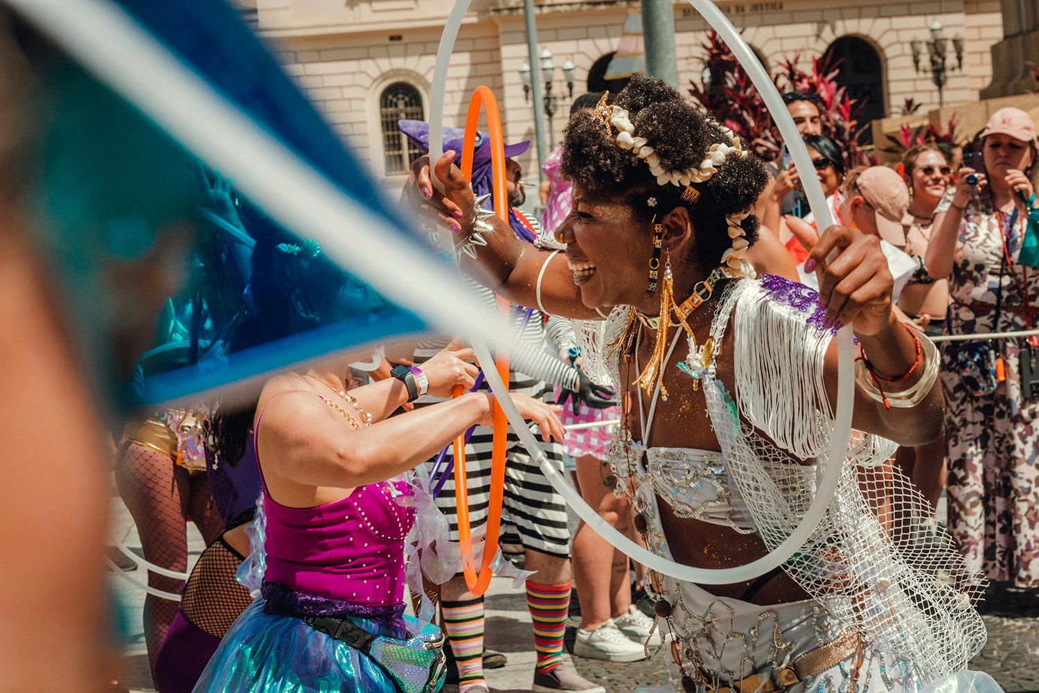Woman having fun in brazil carnaval