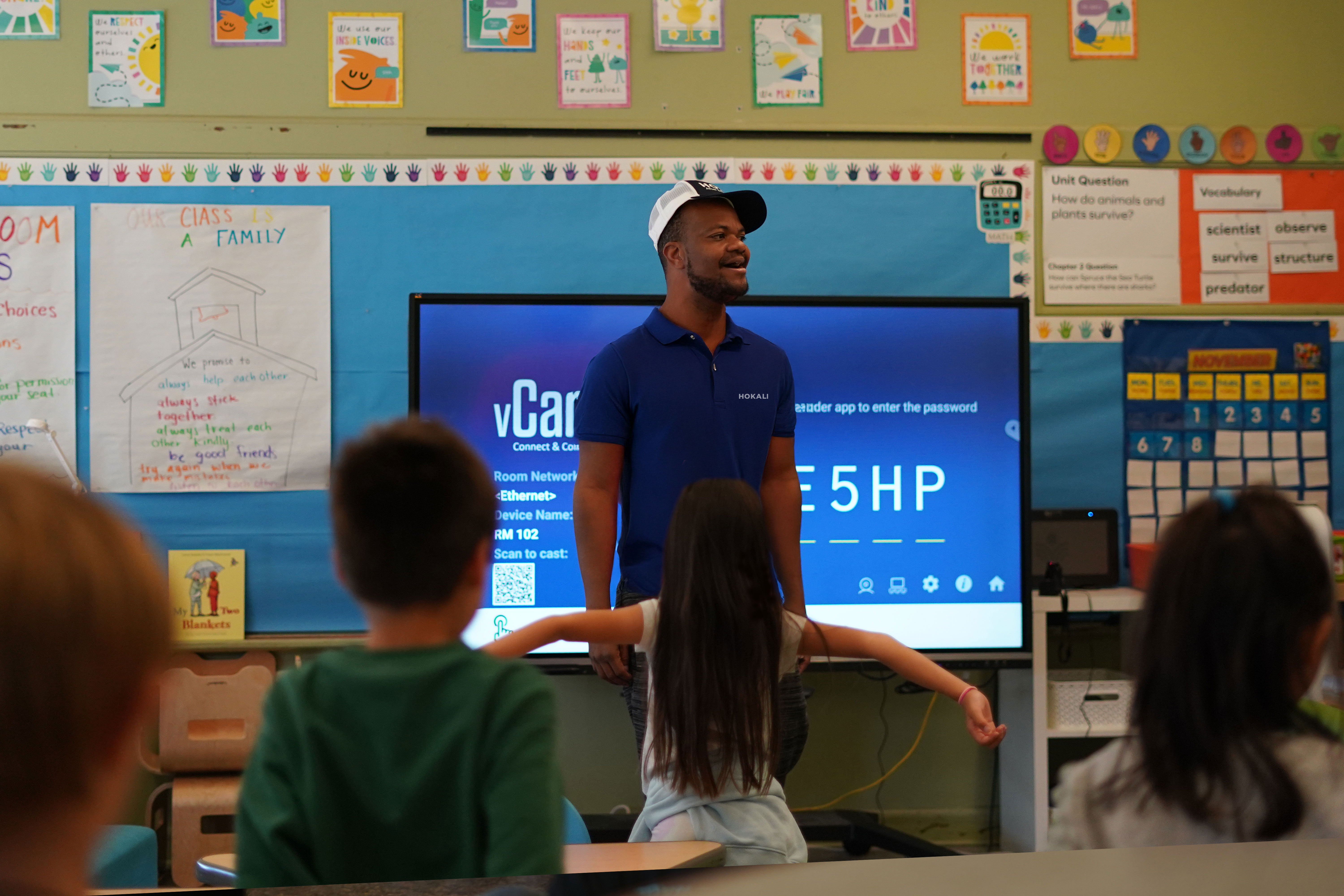 HOKALI in-school educator supporting students and teachers during the school day.