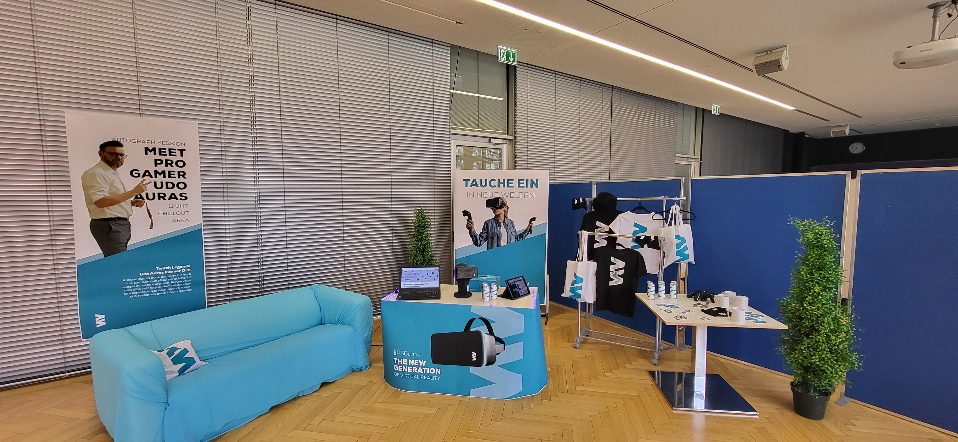 Überblick über den Messestand