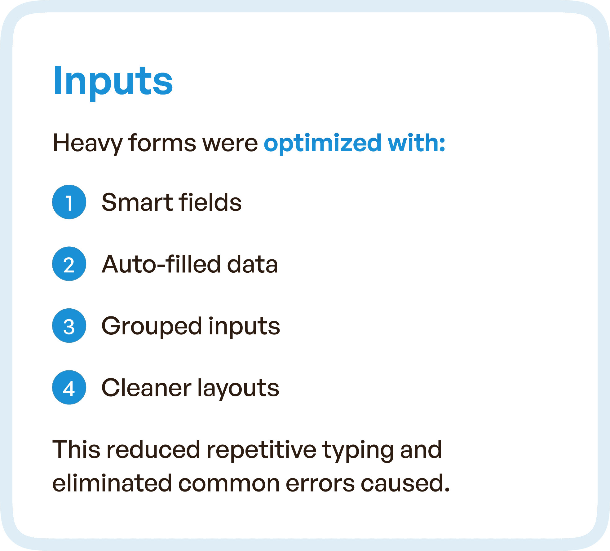 Smarter Inputs in points