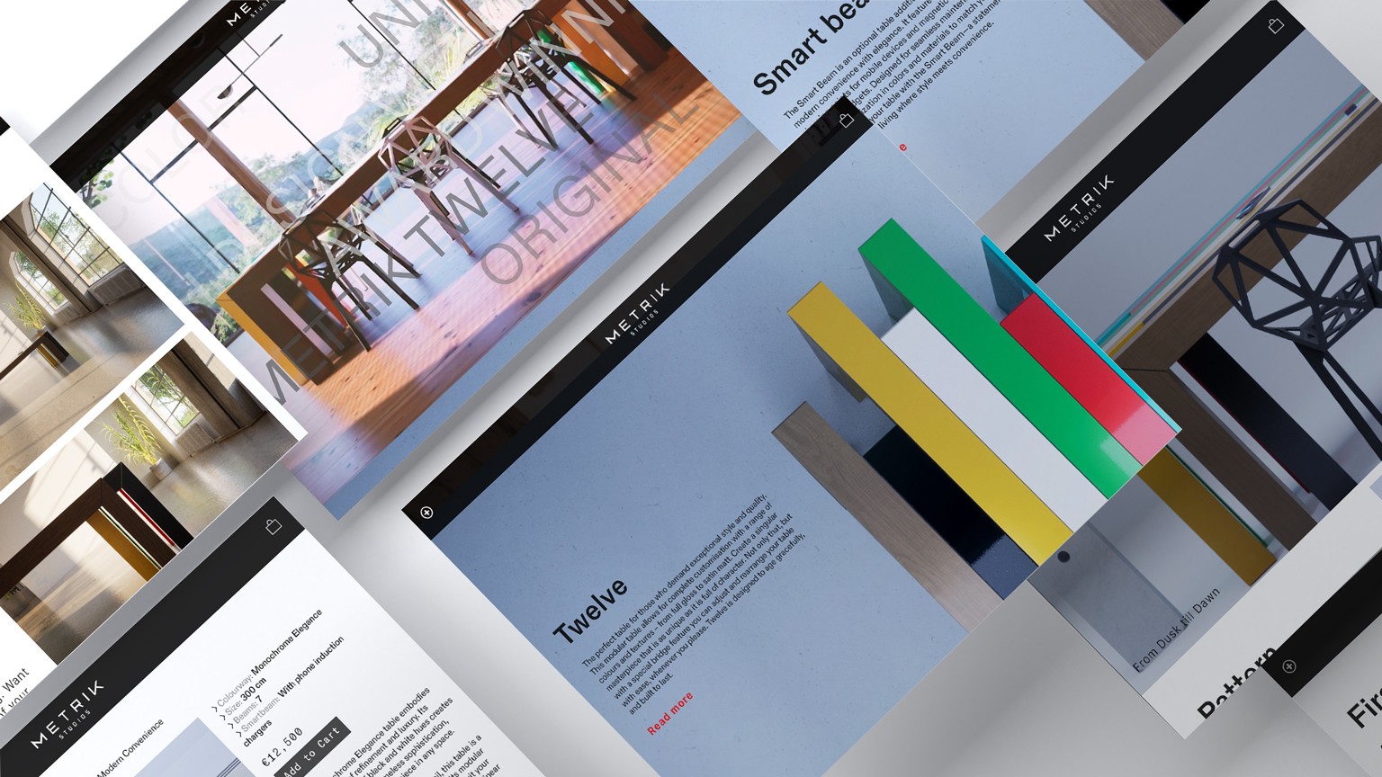 Maqueta del sitio web Metrik studio