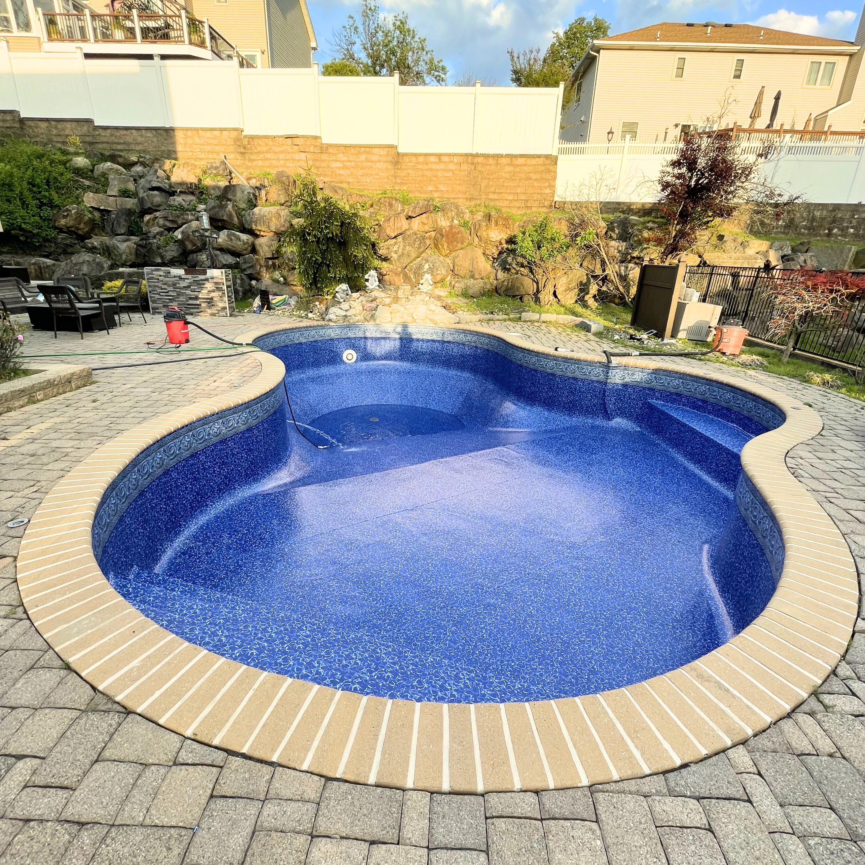 white and black metal frame