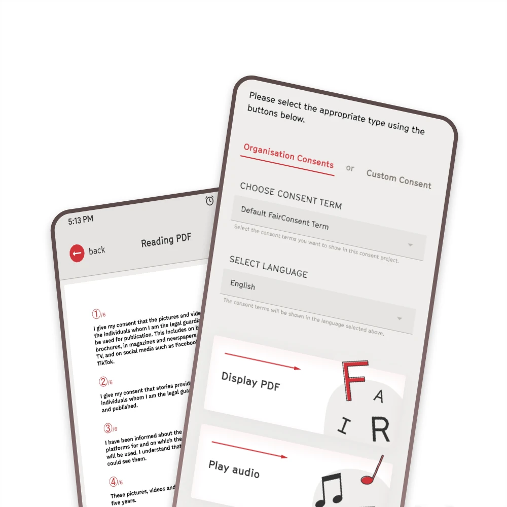 clear & accessible consent presentation 