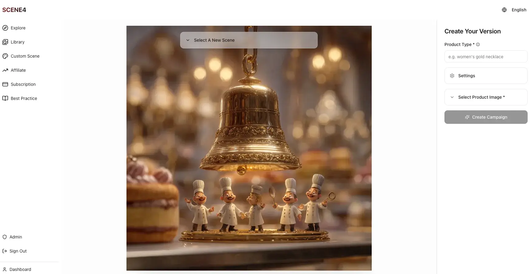 midjourney inspiration image uploaded to scene4