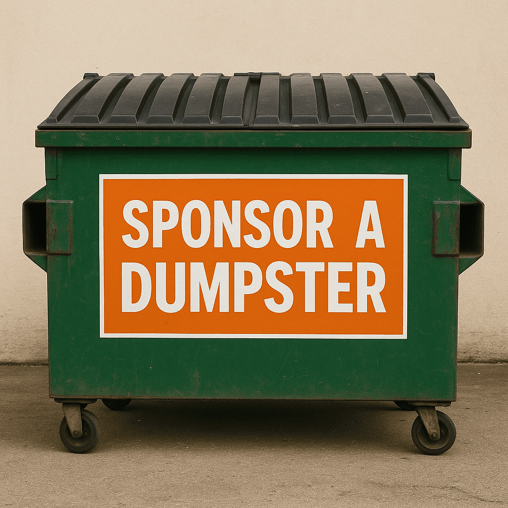 Sponsor a Dumpster