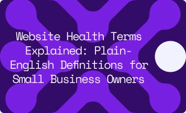 Website Health Terms Explained: Plain English Definitions