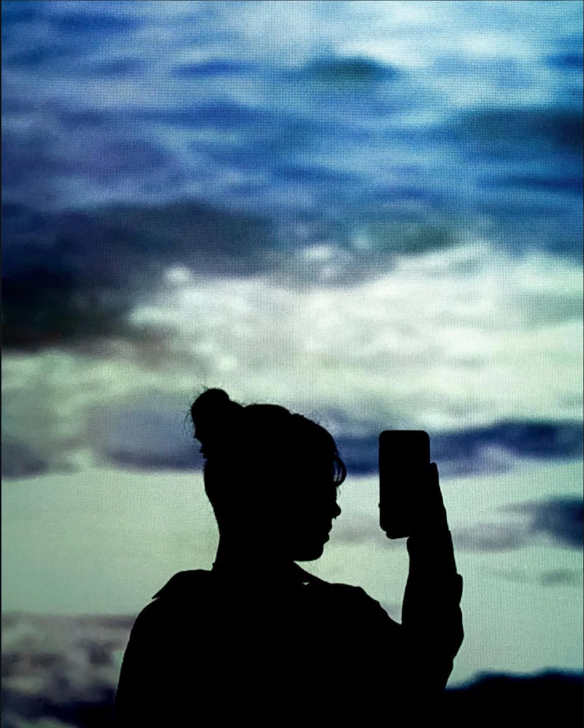 A young girl smiling