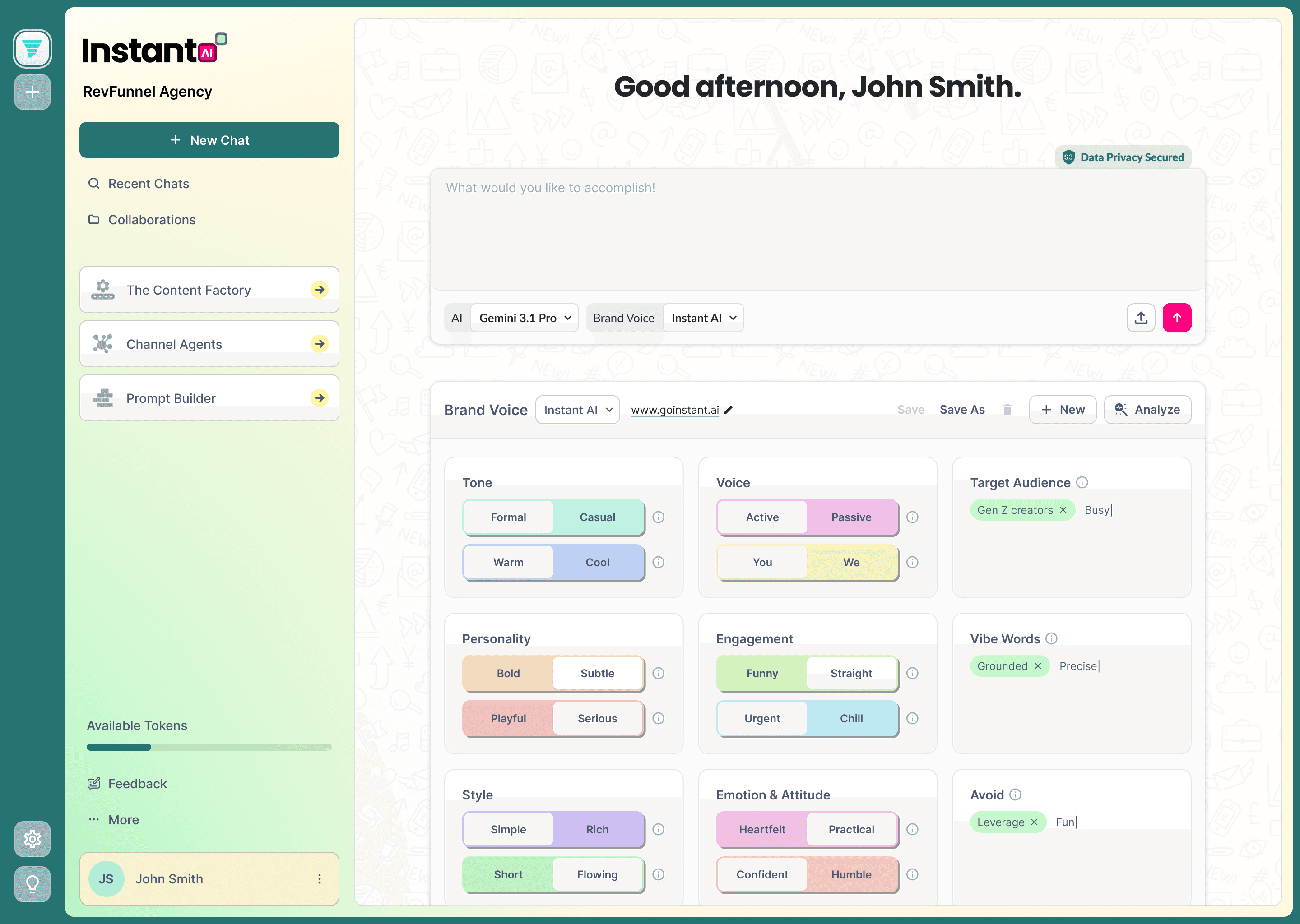 InstantAI Dashboard App