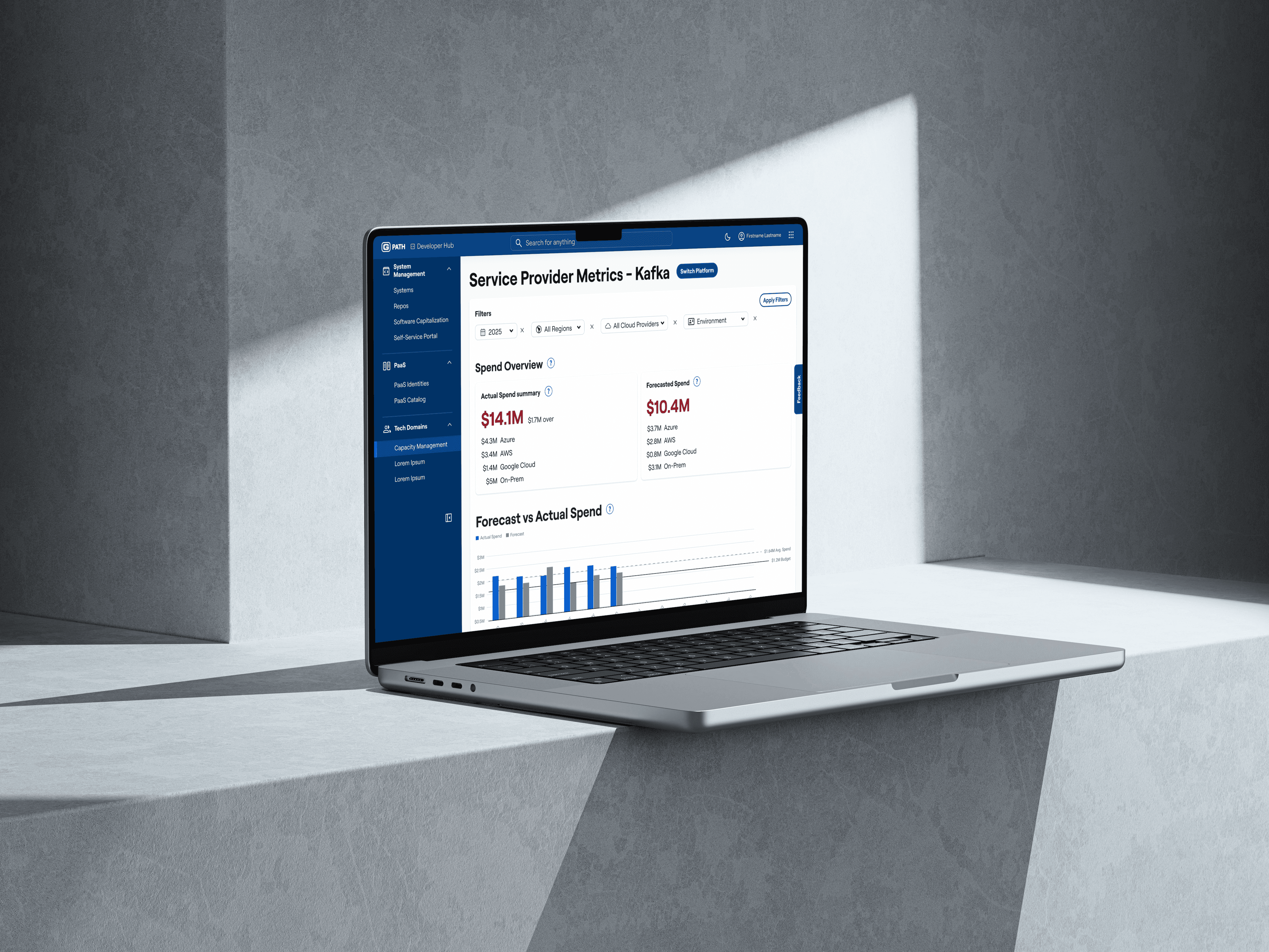 Service Provider Metrics Dashboard