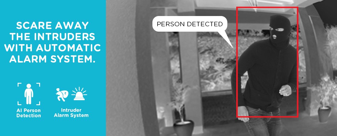 Qubo Video Doorbell - Scare Intruders away