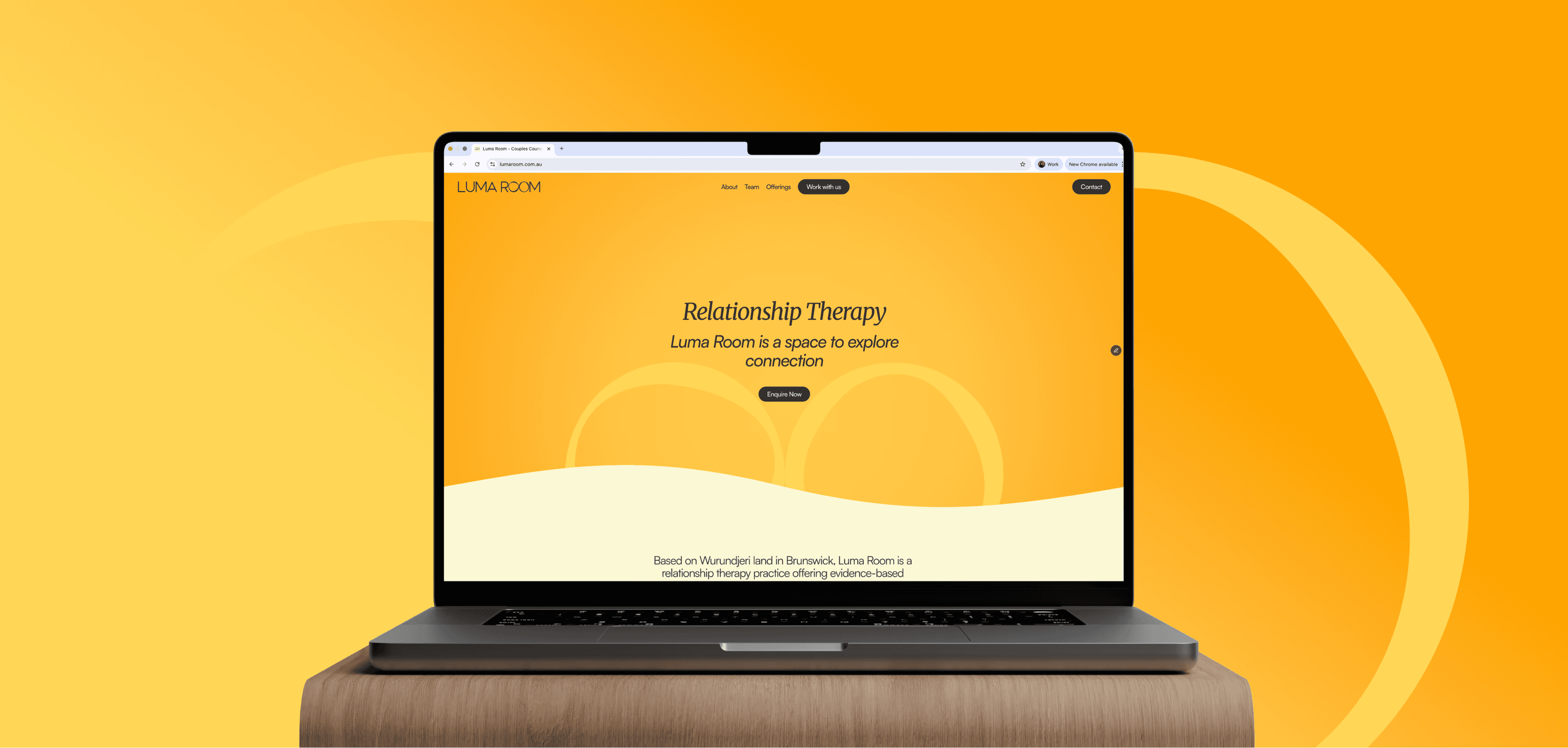 Luma Room Website Landing Page