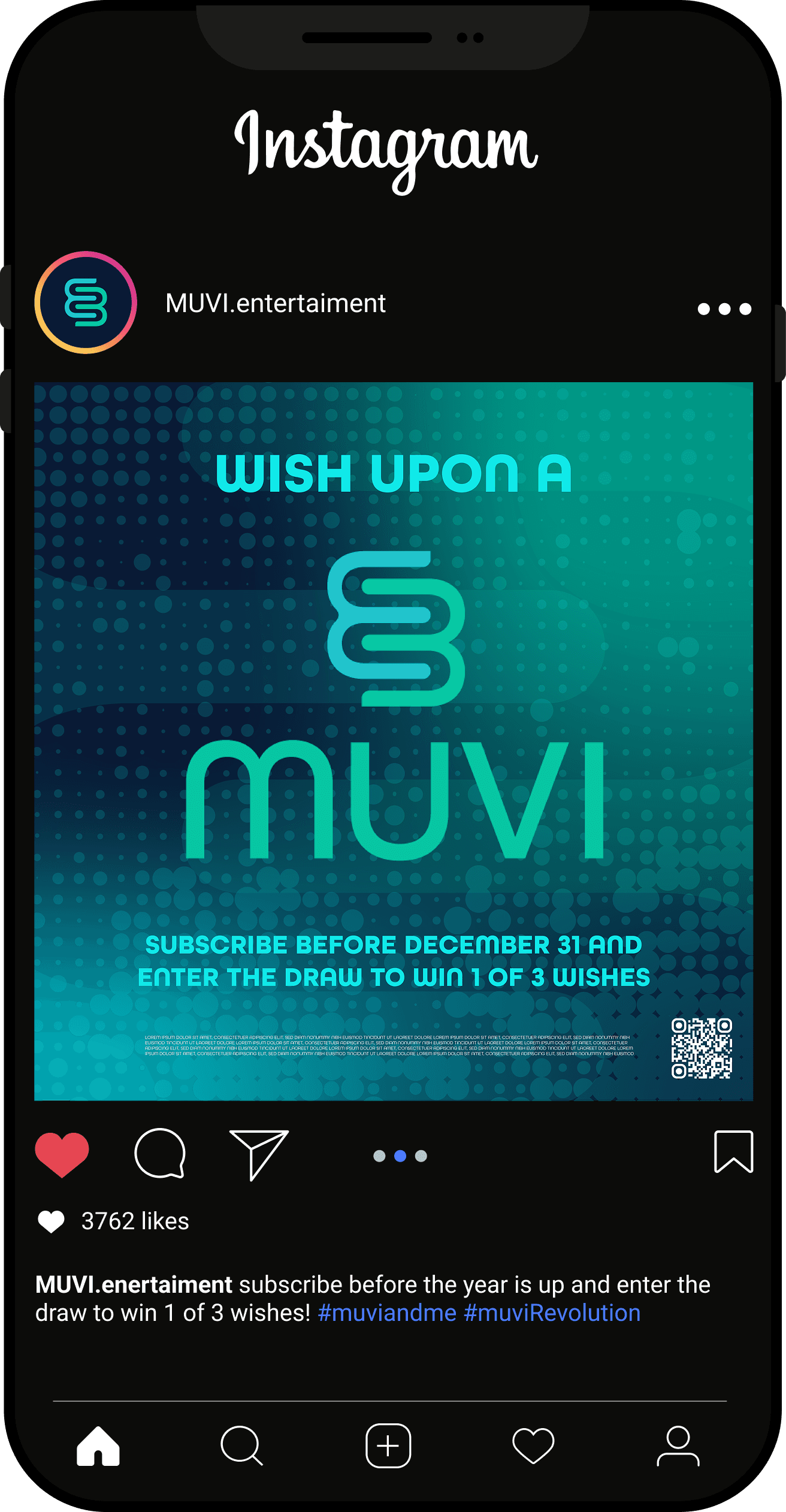 Muvi Social Media promotion post App Screenit App Screen